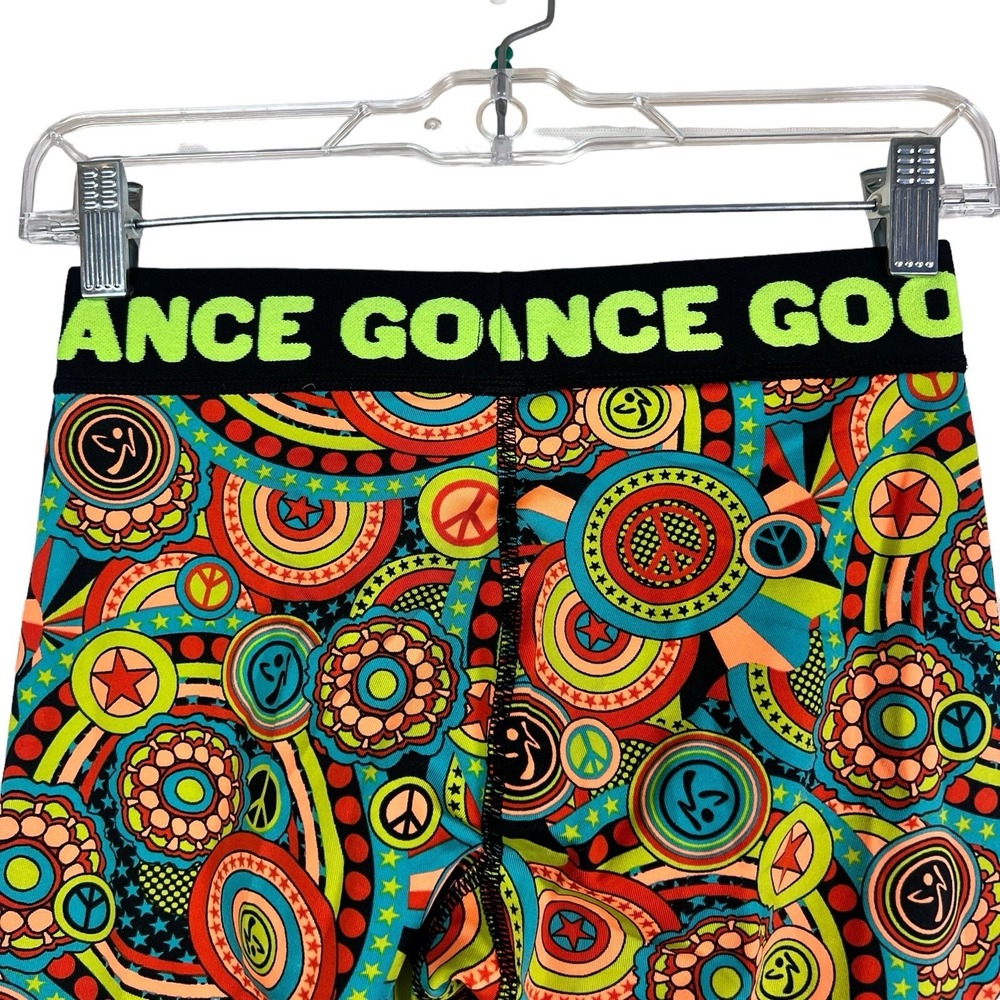 Zumba Wear Leggings Women Size XS Multicolor Hippie Peach - Feel Good Dance Good - Picture 8 of 11